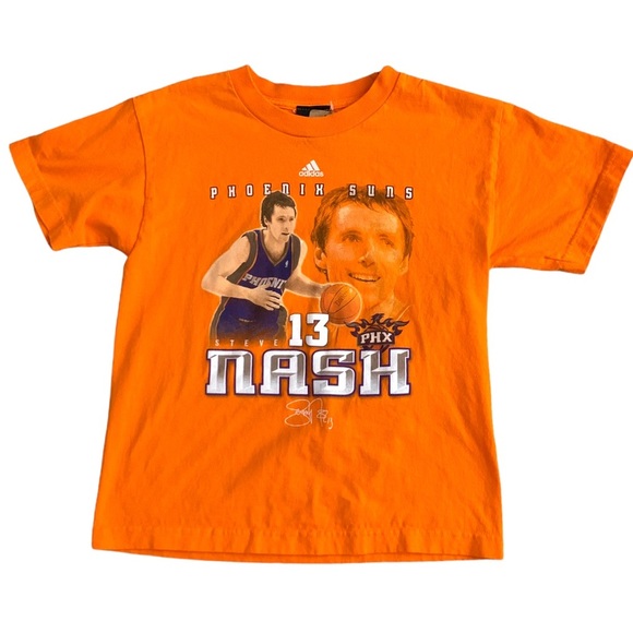 2015 Phoenix Suns Kids’ Steve Nash Orange Short Sleeve Tee Shirt - Picture 1 of 5